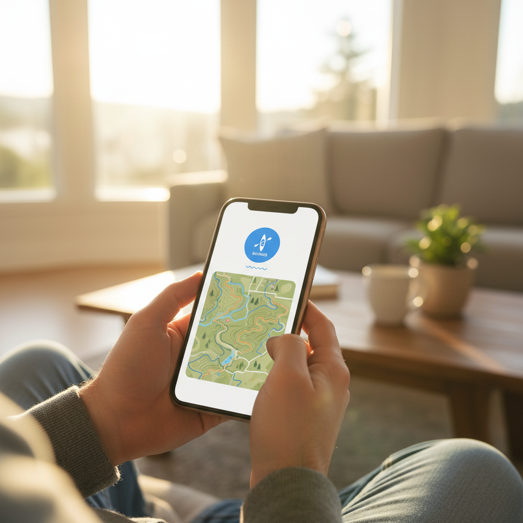 Digitale gastengids met opties voor outdoor activiteiten en sportbeleving.