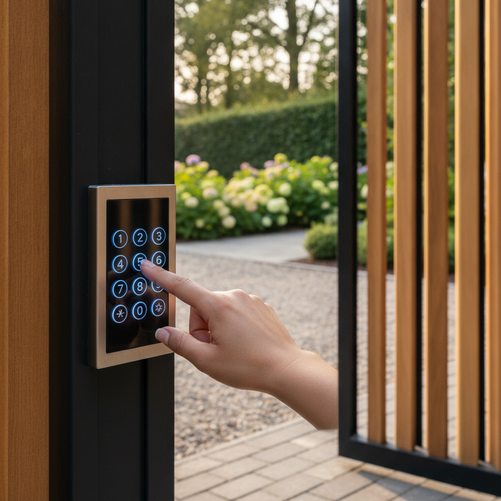 Slim keypad voor toegangscontrole bij een vakantiewoning