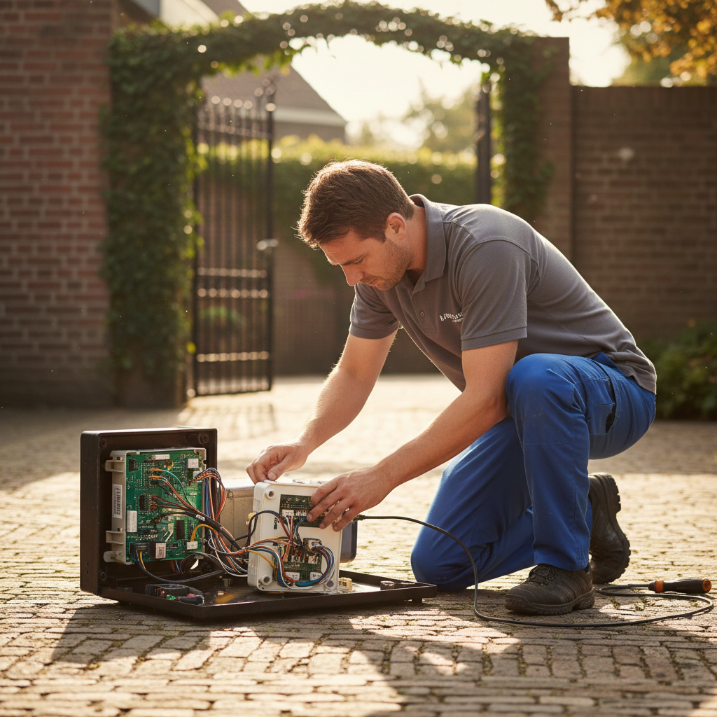 Installatie van slimme hekautomatisering door een vakman