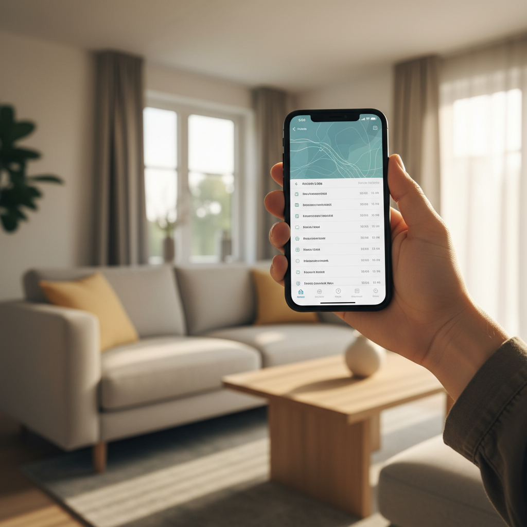 Digitaal logboek van een smart lock op een smartphone voor bewijslast bij verhuur