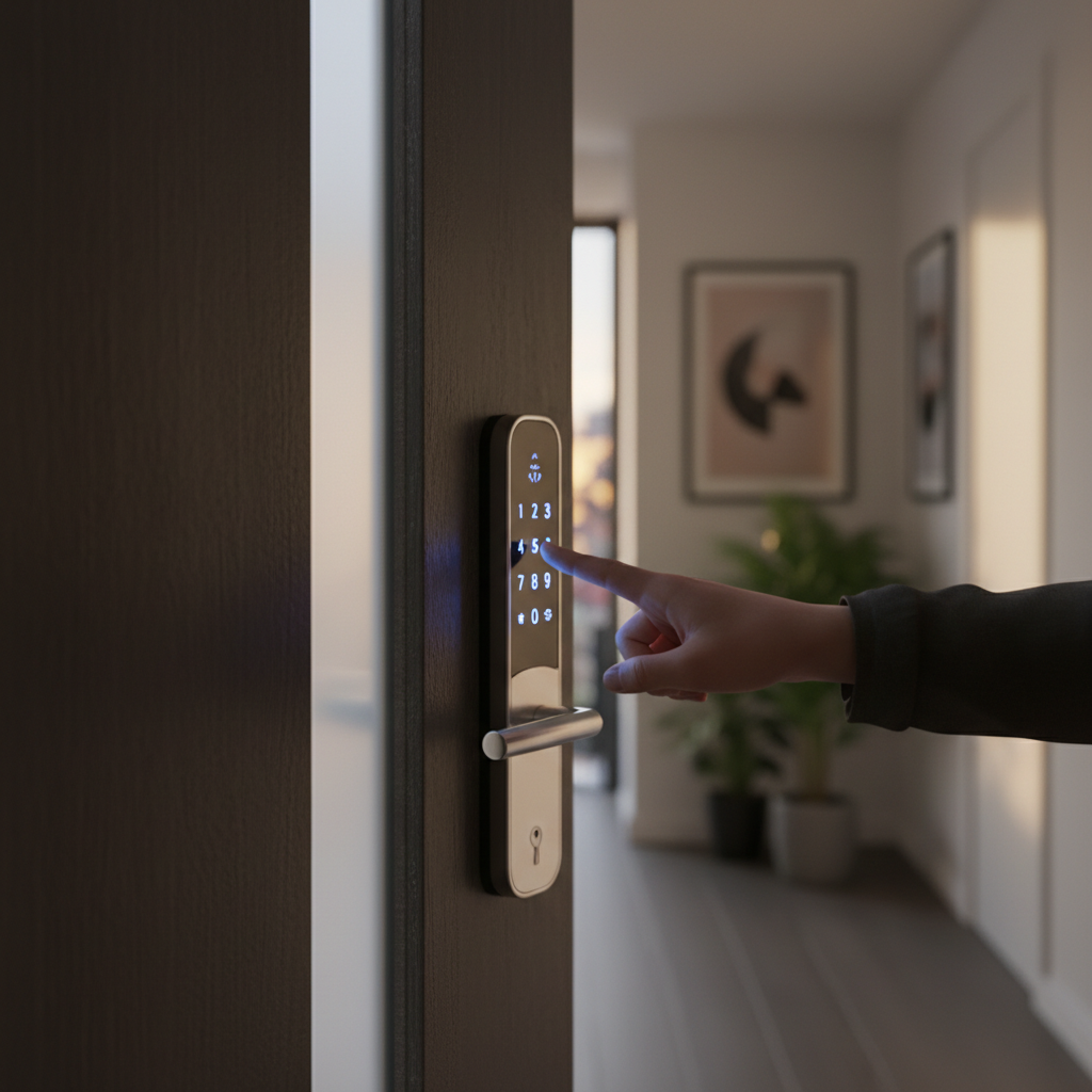 Keypad voor slimme toegang bij een expat-woning