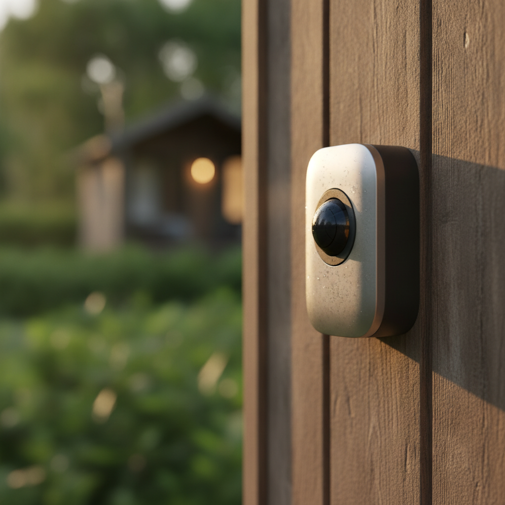 Slimme bewegingssensor voor buitenverlichting bij een vakantiewoning