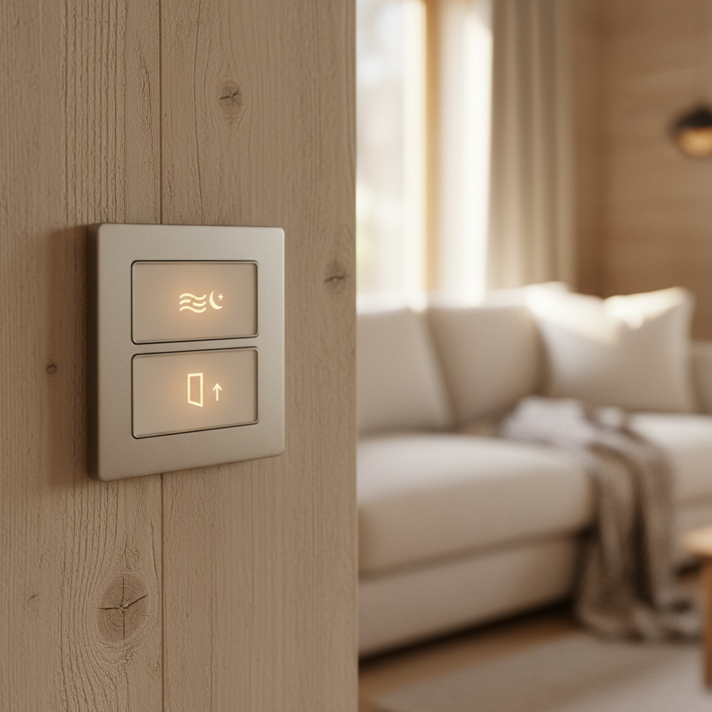 Slimme lichtschakelaar met gepersonaliseerde scenes in een vakantiewoning